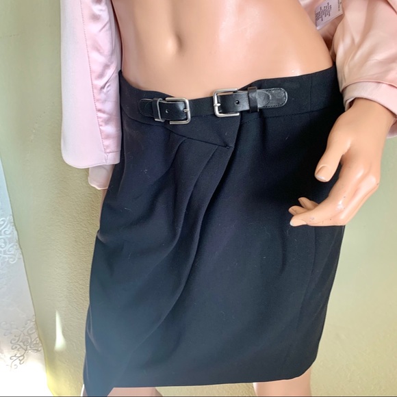 NWT SANDRO Paris JALOUSIE Faux Wrap Black Skirt - Picture 6 of 8